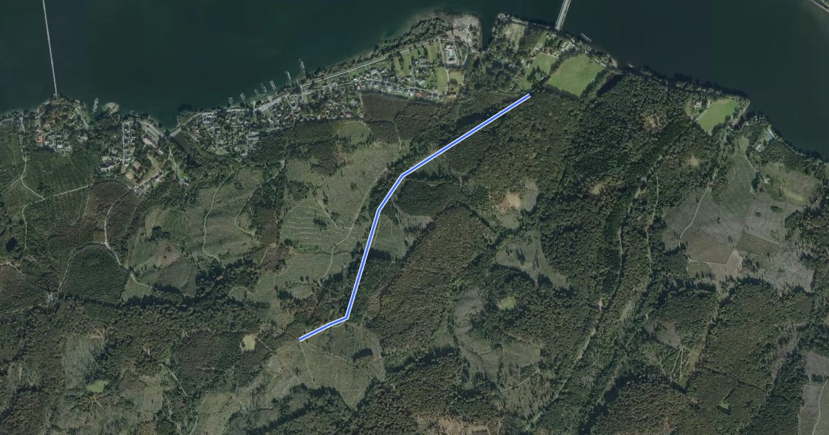 Маршрут Waldroute Zuweg Körbecke на спутниковом снимке