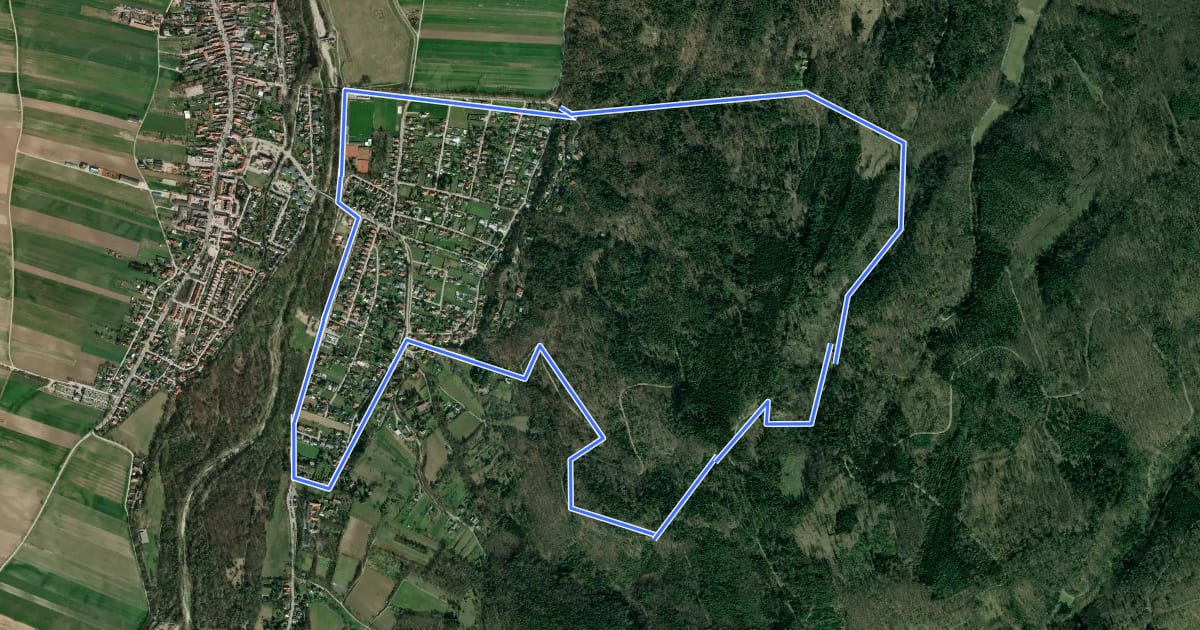 Маршрут Waldrunde (Katzelsdorf) на спутниковом снимке