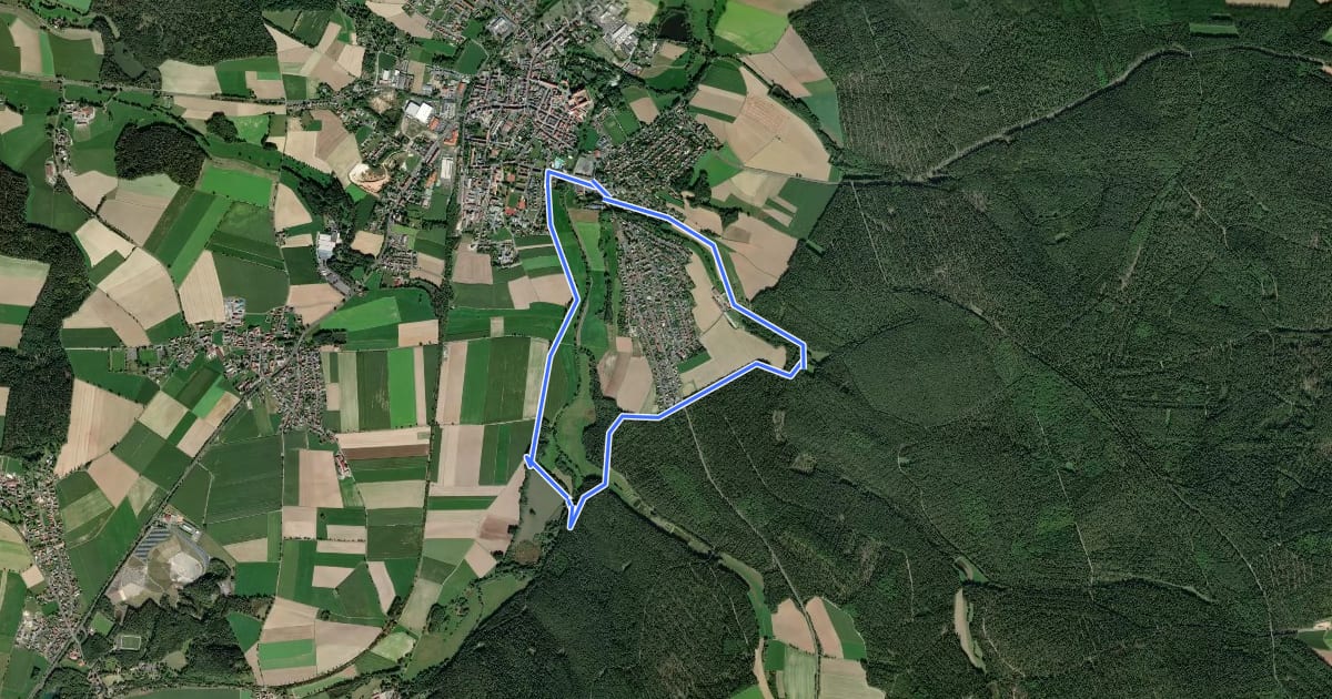 Маршрут Waldsassener Rundwanderweg 4 - Zum Schupfenteich und Besinnungspfad "Wasser" на спутниковом снимке