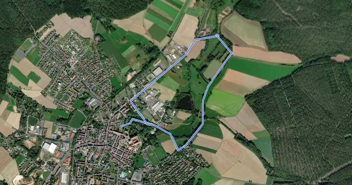 Маршрут Waldsassener Rundwanderweg 8 - Zur Lourdes-Grotte - Hauptroute на спутниковом снимке