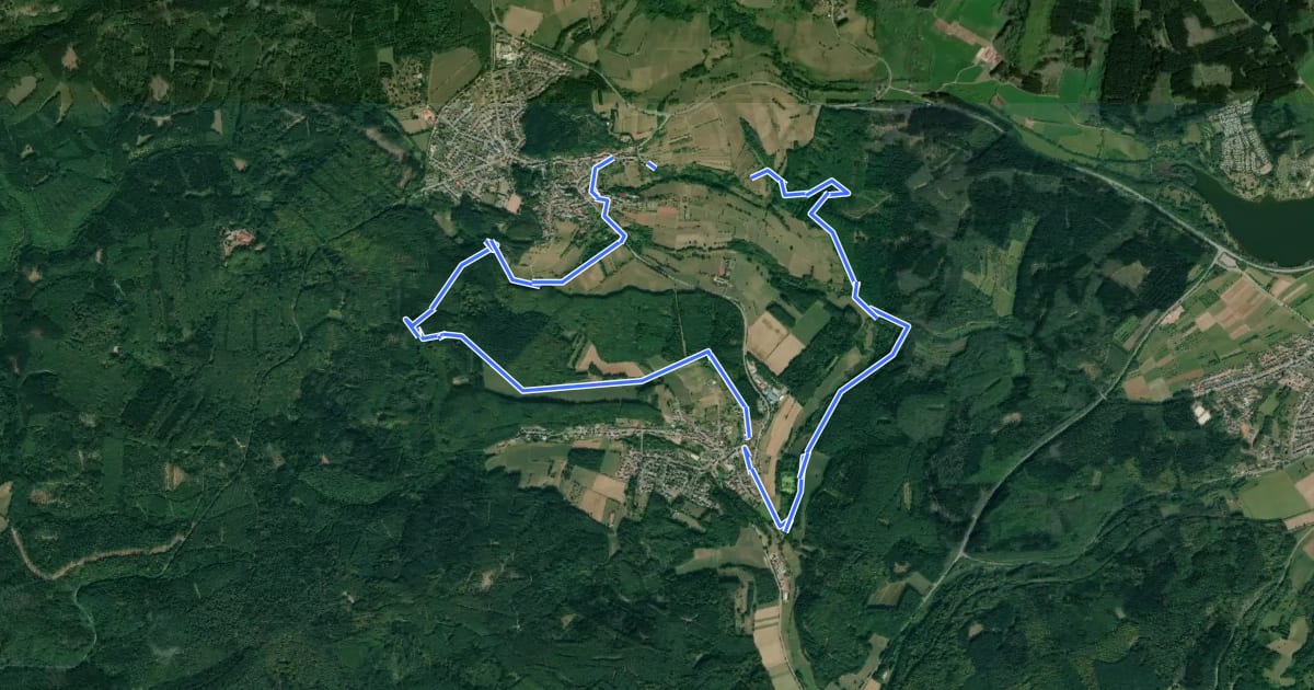 Маршрут Waldsaumweg на спутниковом снимке
