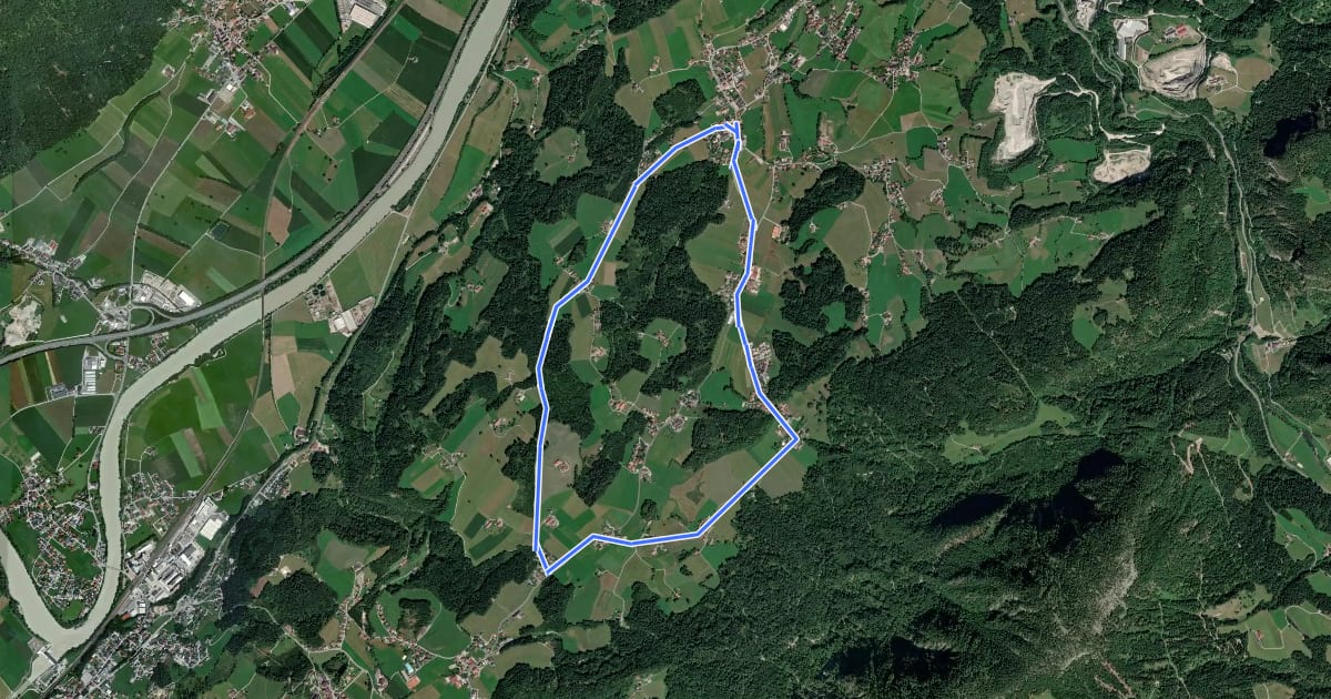Маршрут Waldschönauer Runde на спутниковом снимке