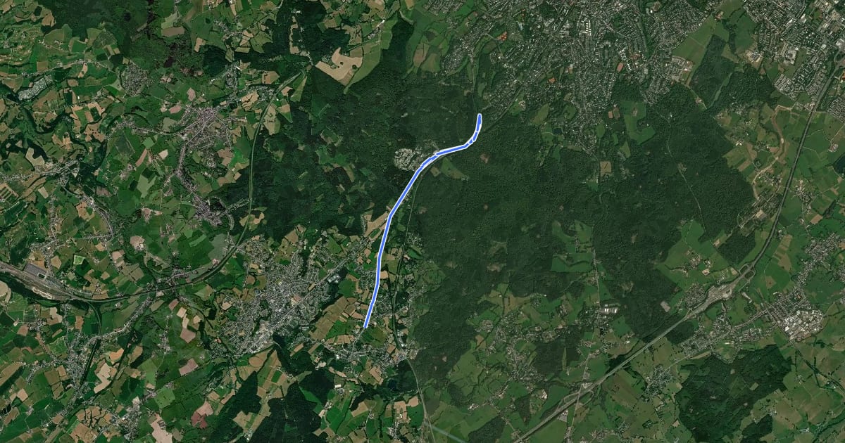 Маршрут Waldschenke (13) - Hergenrath (B) (15) на спутниковом снимке