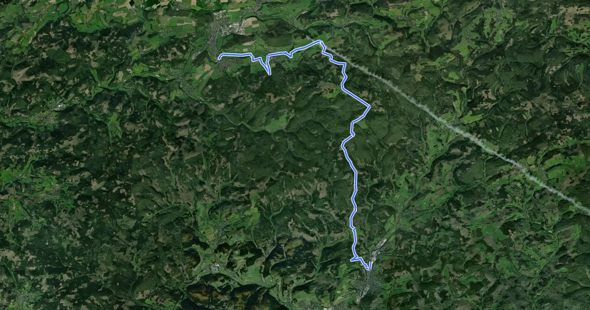 Маршрут WaldSkulpturenWeg - Wittgenstein-Sauerland на спутниковом снимке