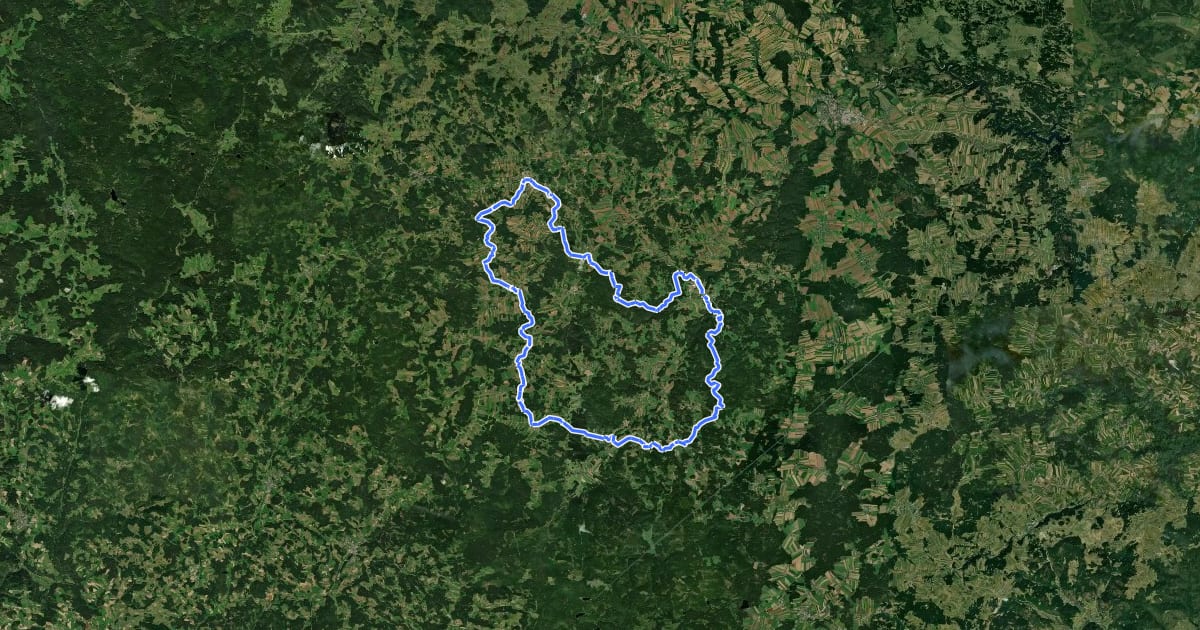 Маршрут Waldviertler Vier-Märkte-Weg на спутниковом снимке