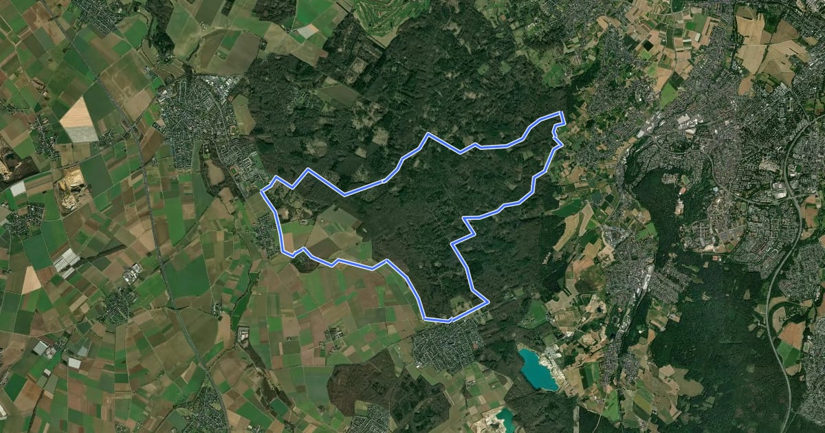 Маршрут Waldville Weg на спутниковом снимке