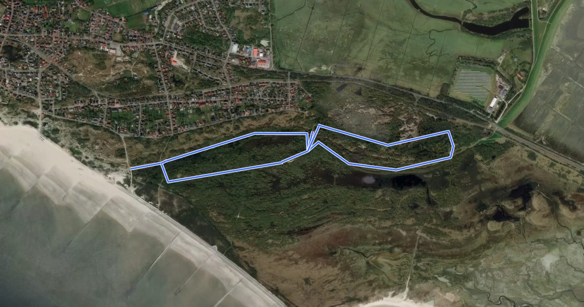 Маршрут Waldweg на спутниковом снимке