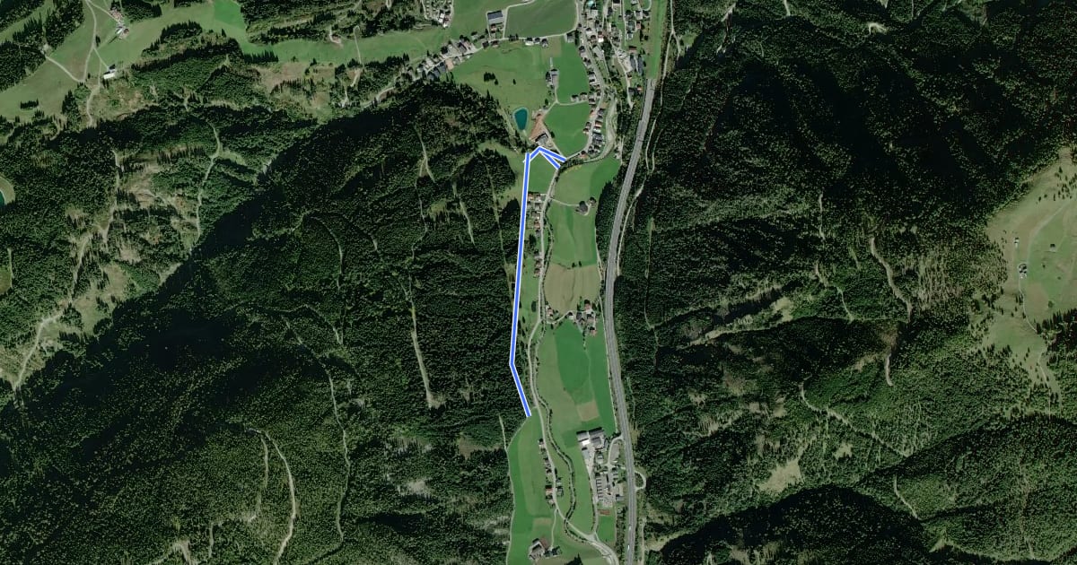 Маршрут Waldweg 4 на спутниковом снимке