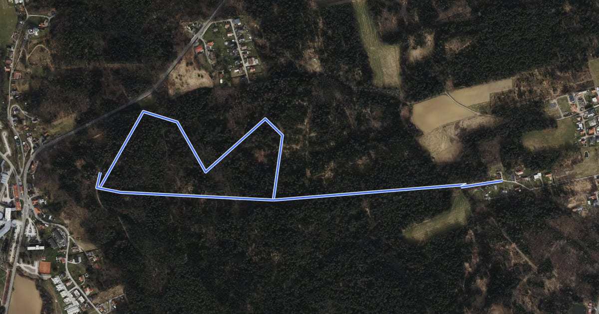 Маршрут Waldweg der Lebensfreude на спутниковом снимке