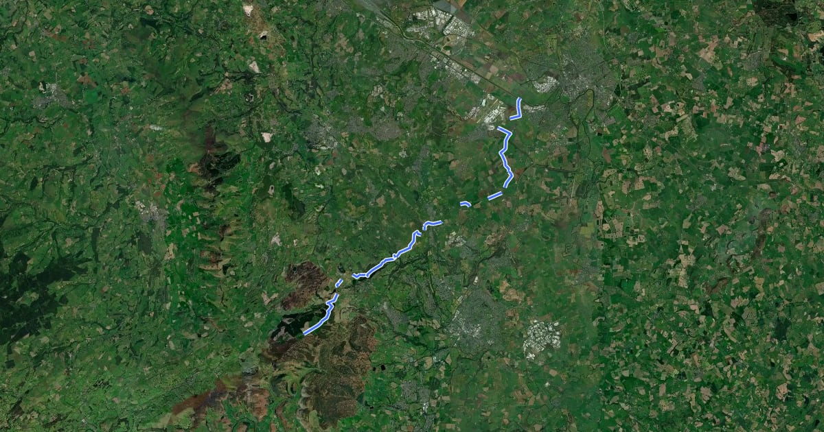 Маршрут Wales Link Path на спутниковом снимке