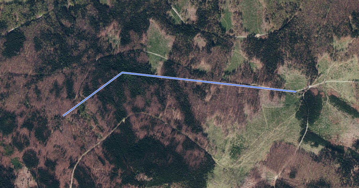Маршрут Wales Trail на спутниковом снимке
