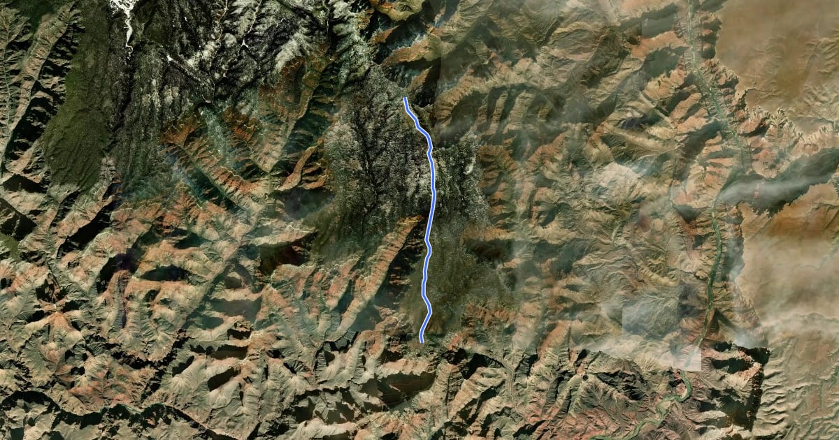 Маршрут Walhalla Glades Trail на спутниковом снимке