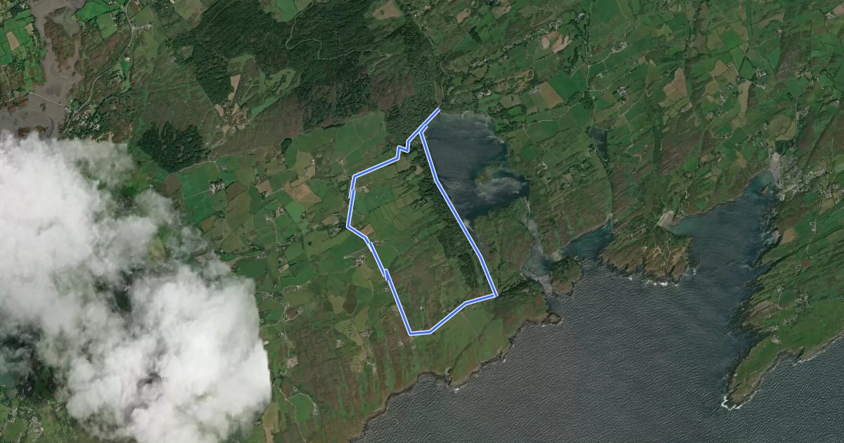Маршрут Walk 5 - Lough Hyne (7km) на спутниковом снимке