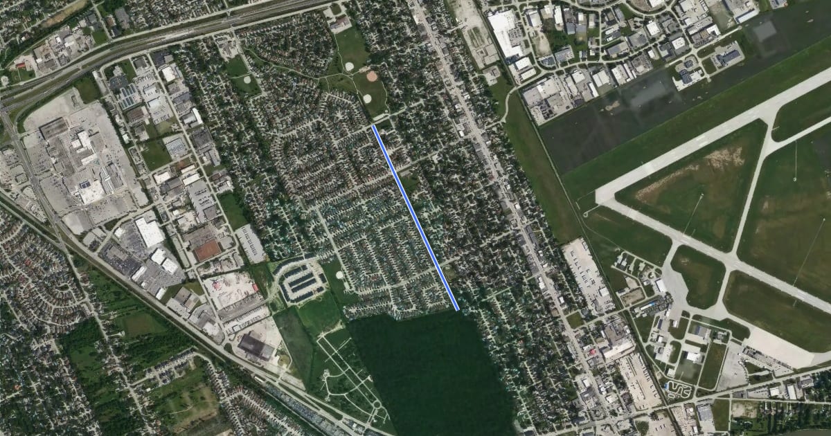 Маршрут Walker Homesite Bike Trail на спутниковом снимке