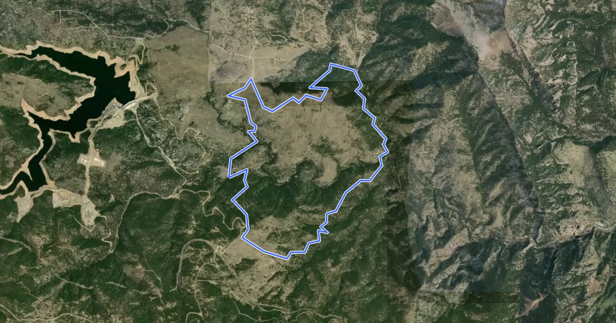 Маршрут Walker Ranch Loop на спутниковом снимке