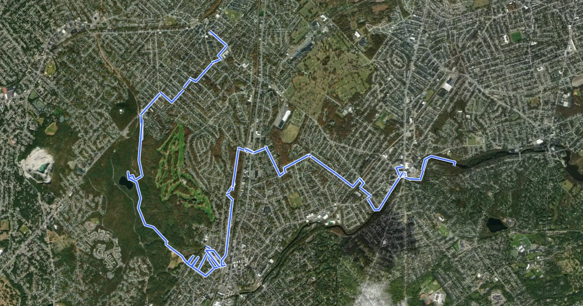 Маршрут Walking City Trail Section 1 на спутниковом снимке