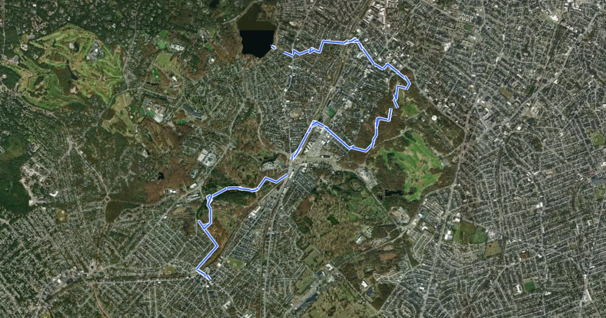 Маршрут Walking City Trail Section 2 на спутниковом снимке