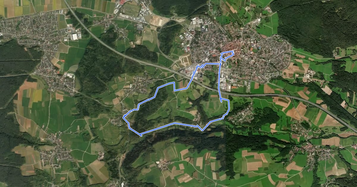 Маршрут Wallenstein Rundwanderweg на спутниковом снимке