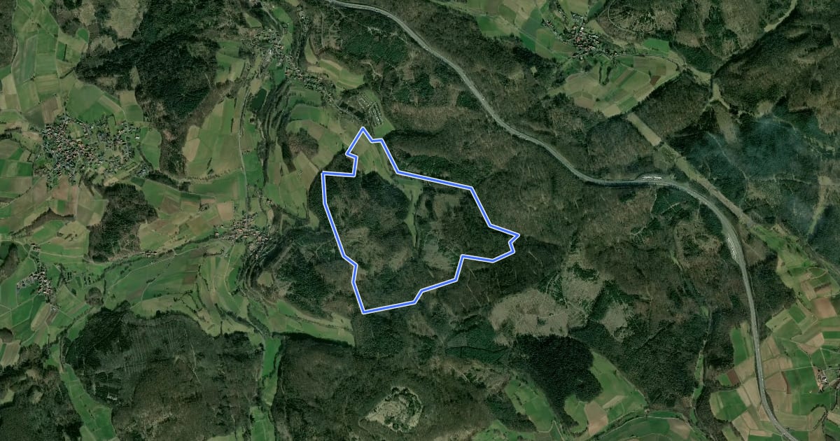 Маршрут Wallenstein Rundweg W4 на спутниковом снимке