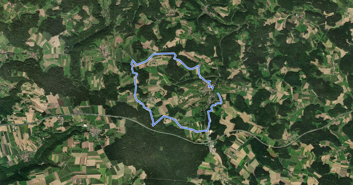 Маршрут Wallerberg-Rundweg (1) на спутниковом снимке