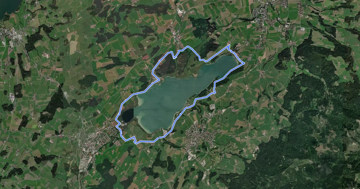 Маршрут Wallersee-Runde на спутниковом снимке