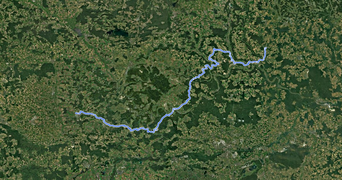 Маршрут Wallfahrerweg на спутниковом снимке