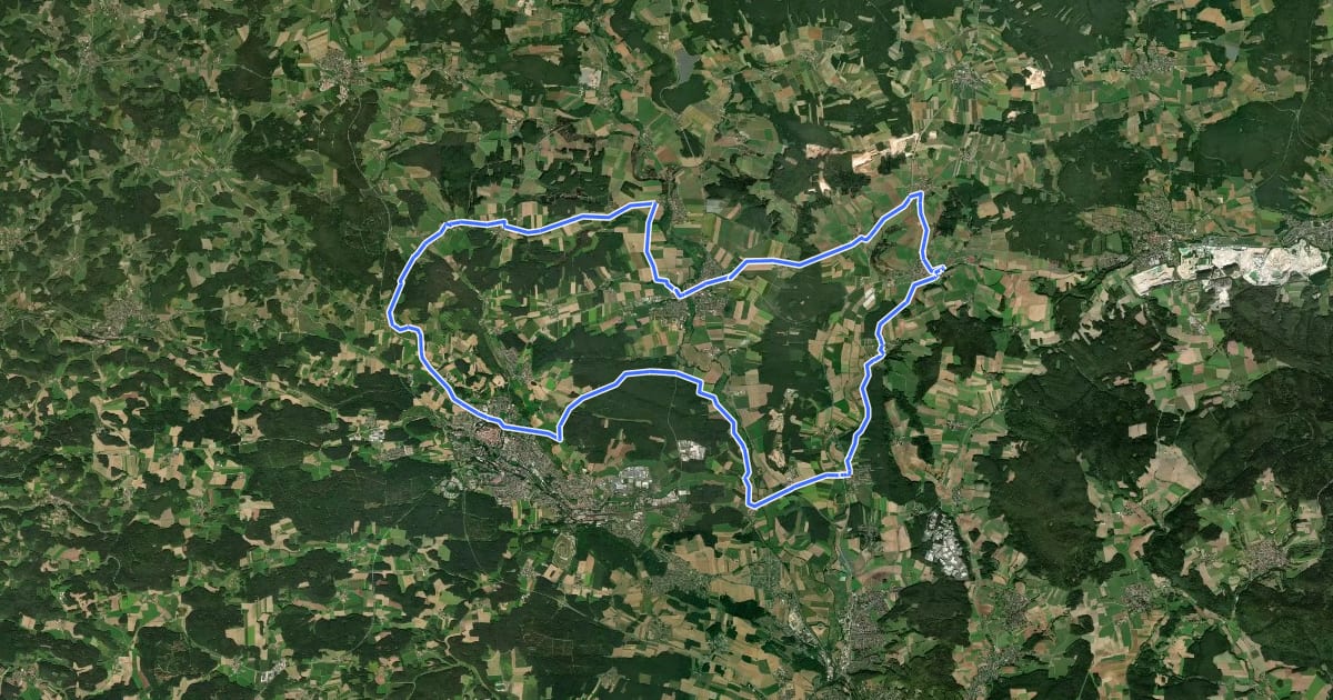 Маршрут Wallfahrts - Tour на спутниковом снимке
