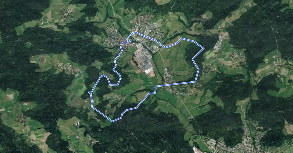 Маршрут Wallfahrtsweg Stielberg на спутниковом снимке