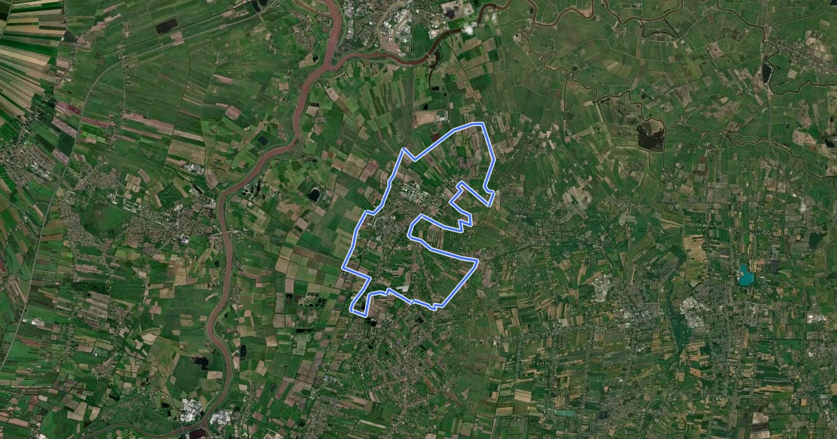 Маршрут Wallheckenroute (Westoverledingen) на спутниковом снимке