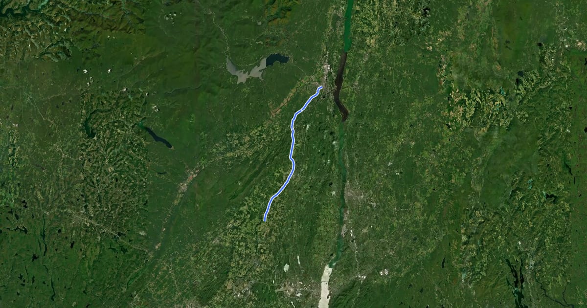 Маршрут Wallkill Valley Rail Trail - hiking на спутниковом снимке