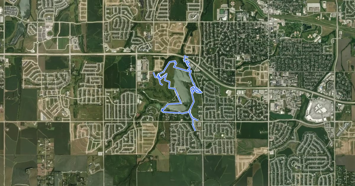 Маршрут Walnut Creek Trail на спутниковом снимке