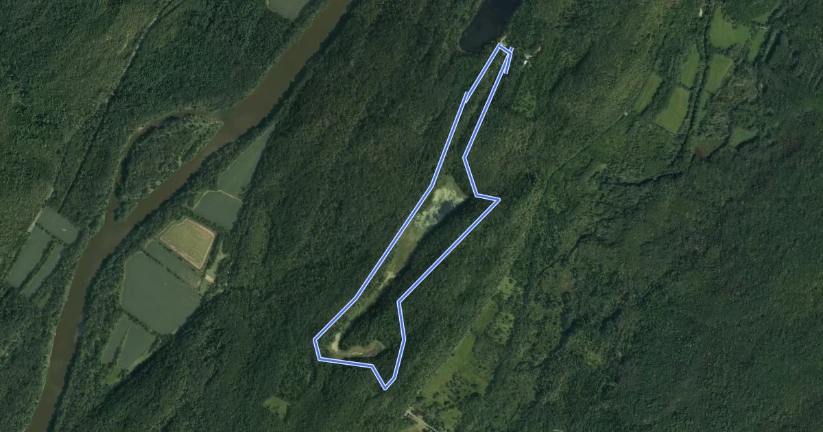 Маршрут Walpack Ridge Trail на спутниковом снимке