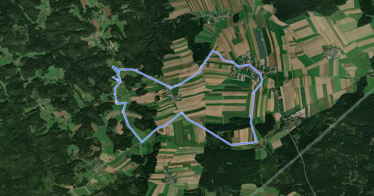 Маршрут Walpurgisweg на спутниковом снимке