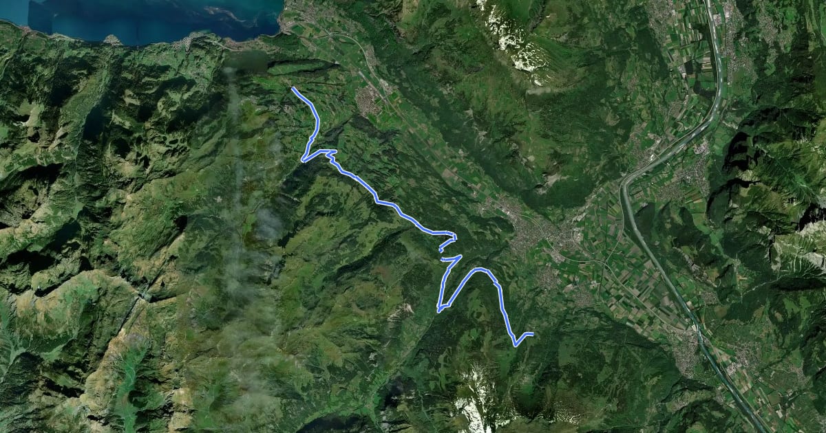 Маршрут WALSA-Weg - Etappe 2 на спутниковом снимке