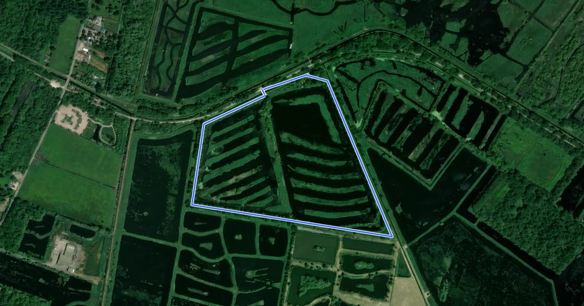 Маршрут Walton Heath Trail на спутниковом снимке
