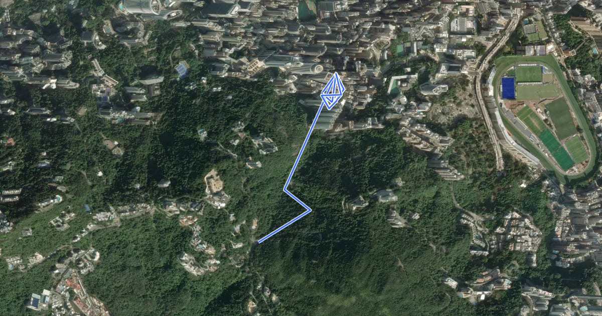 Маршрут Wan Chai Green Trail на спутниковом снимке