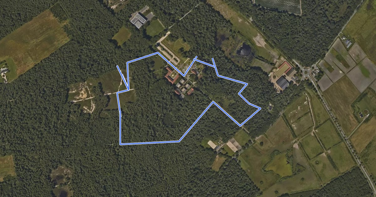 Маршрут Wandelpad Abdij на спутниковом снимке