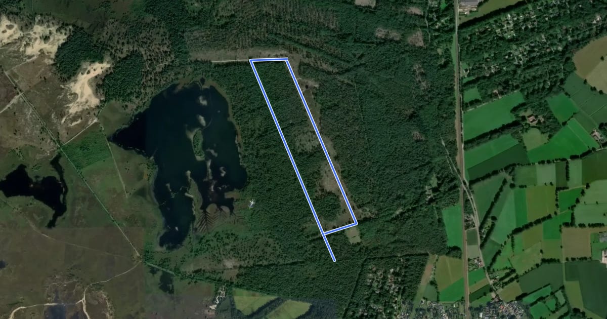 Маршрут Wandelpad Bosbes на спутниковом снимке