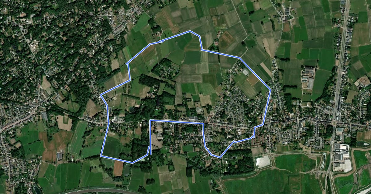 Маршрут Wandelpad Edmond Verstraeten на спутниковом снимке