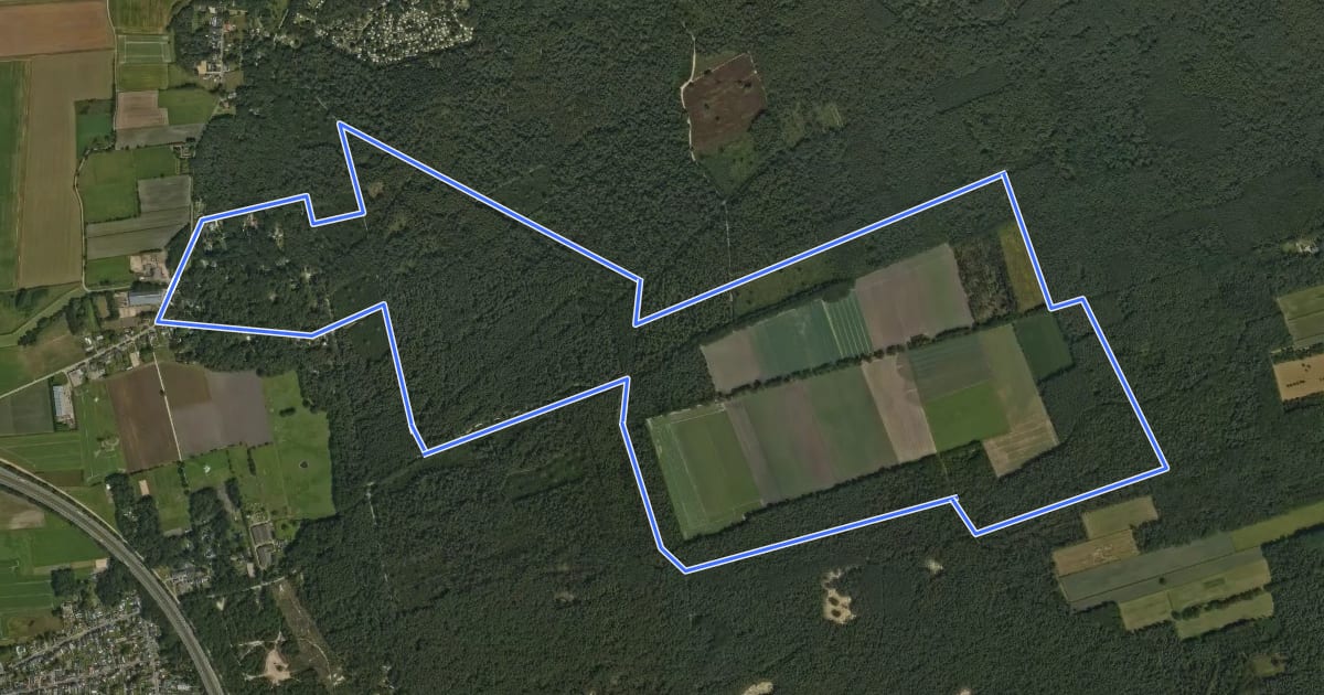 Маршрут Wandelpad Eekhoorn на спутниковом снимке