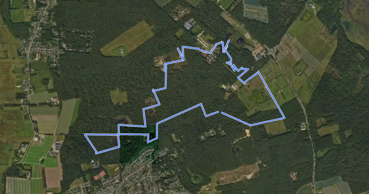Маршрут Wandelpad Kikker на спутниковом снимке