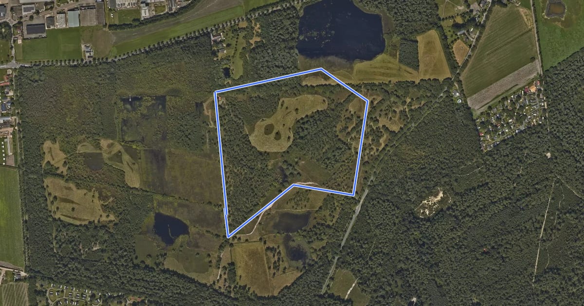 Маршрут Wandelpad Muis на спутниковом снимке