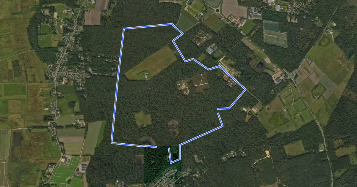 Маршрут Wandelpad Pauw на спутниковом снимке
