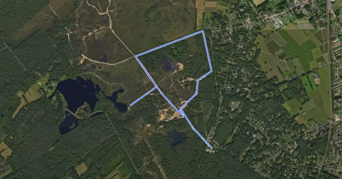 Маршрут Wandelpad Rups на спутниковом снимке