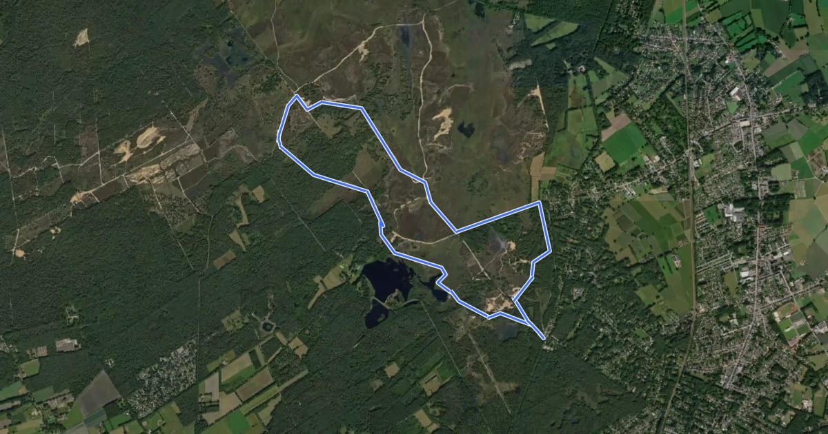 Маршрут Wandelpad Schaap на спутниковом снимке