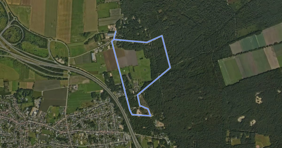 Маршрут Wandelpad Specht на спутниковом снимке