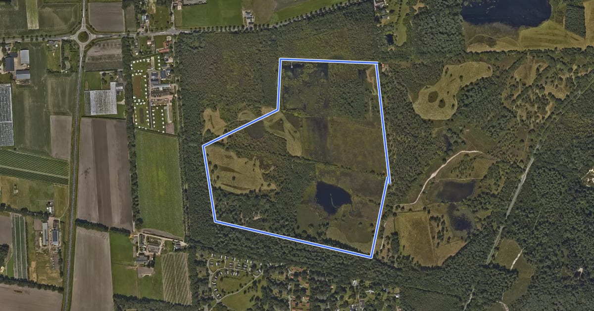 Маршрут Wandelpad Uil на спутниковом снимке