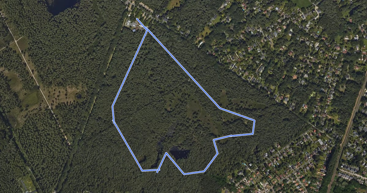 Маршрут Wandelpad Vlinder на спутниковом снимке