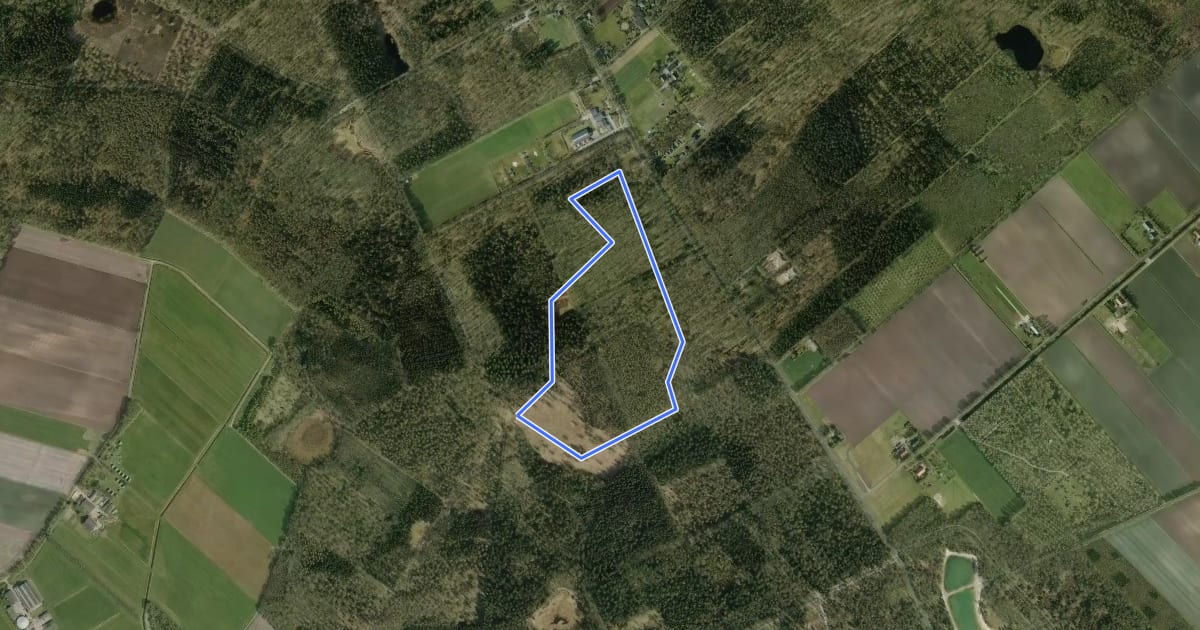 Маршрут Wandelroute Archeologie на спутниковом снимке
