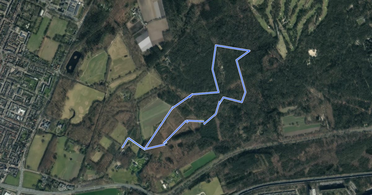 Маршрут Wandelroute Beerschoten на спутниковом снимке